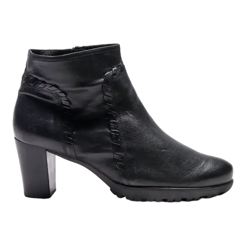 GABOR Ankle Boots Black Leather Womens UK 3