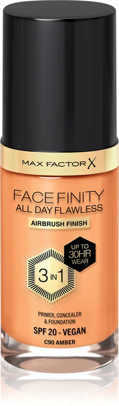Max factor All Day Flawless Facefinity 3 in 1 - Long Lasting Makeup 30ml C90 Amber