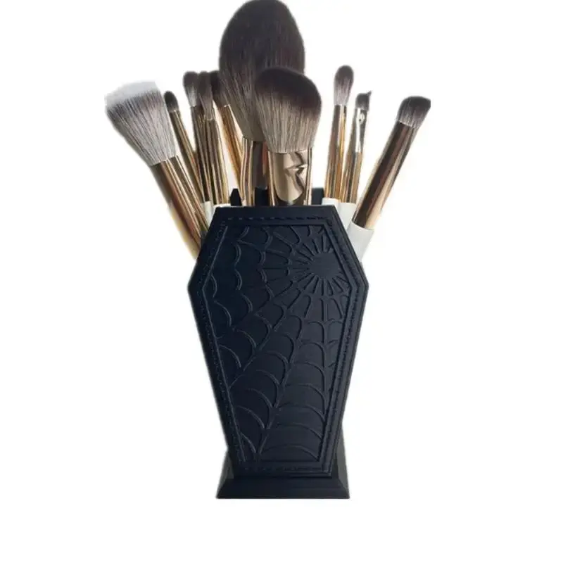 Spider Web Pattern Pen Holder, Makeup Brush Holder, Desktop Storage Box, Desk Organizer for Home Office