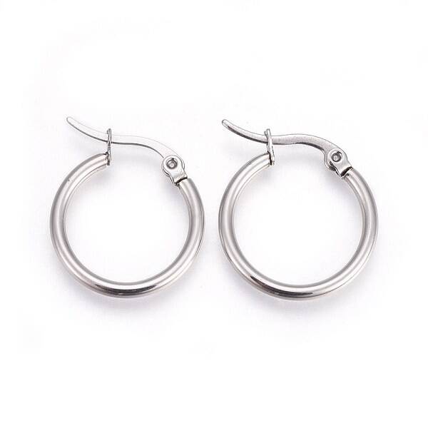 Tarnish Resistant 304 Stainless Steel Hoop Earrings
