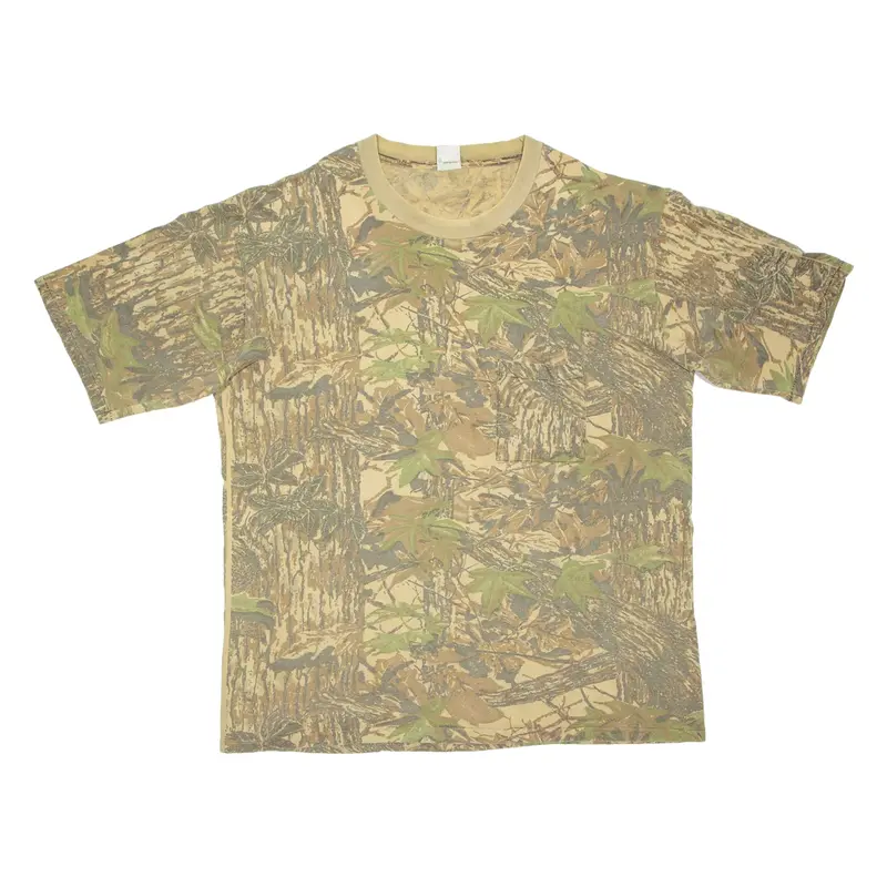 LIBERTEES Camouflage Mens T-Shirt Green 2XL