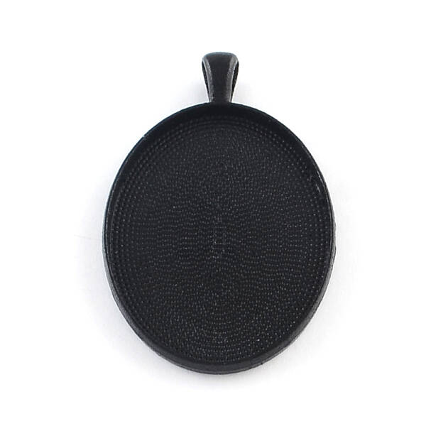 Electrophoresis Alloy Oval Big Pendant Cabochon Settings