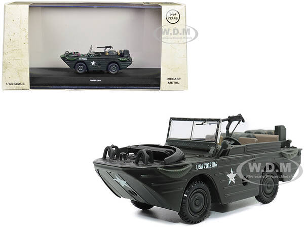 Ford GPA Amphibious Vehicle Olive Drab United States Army 1/43 Diecast Model by Militaria Die Cast