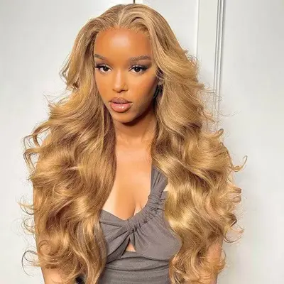Honey Blonde Body Wave #27 Wear Go Wig 7x5 Lace Closure 180% Density