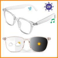 Summer Bluetooth Smart Glasses, Fashion Sunglasses for Men & Women, Photochromic Eyeweare,UV & blue light protection lens...