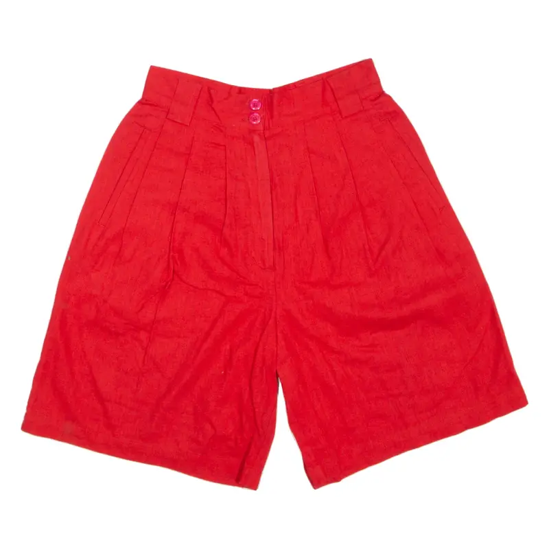 CAROL HORN Chino Shorts Red Loose Womens XXS W24