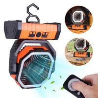 Rechargeable 20000mAh Battery Powered Travel Fan, Portable Camping Fan with LED Lantern – 1‑8H Timer, 270° Rotating Head...