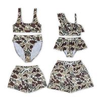 Stay Stylish & Dry,Camo Swimming Trunks for ADULTS & KIDS High Waisted Women's Clothing Activewear beach holiday vacation Sho...