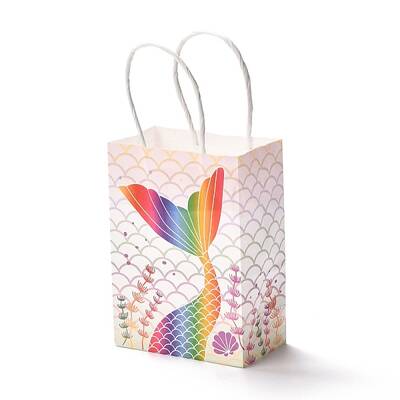 Rectangle Foldable Creative Kraft Paper Gift Bag