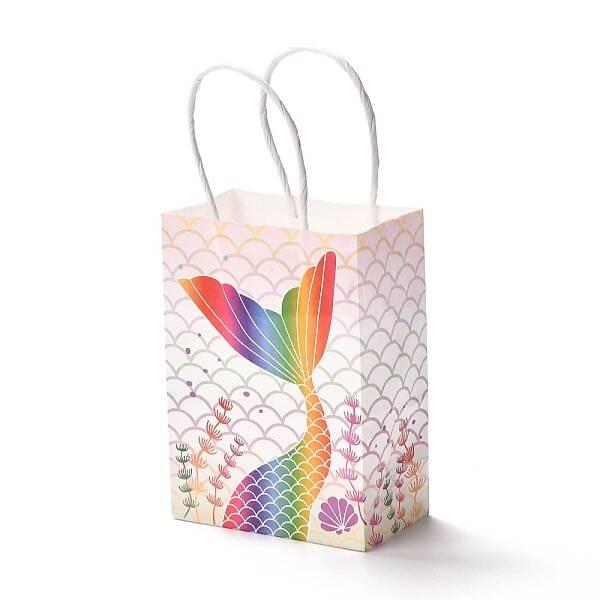 Rectangle Foldable Creative Kraft Paper Gift Bag