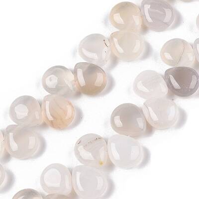 Natural White Agate Beads Strands