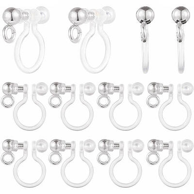 40Pcs 304 Stainless Steel Clip-on Earring Component