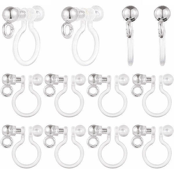 40Pcs 304 Stainless Steel Clip-on Earring Component