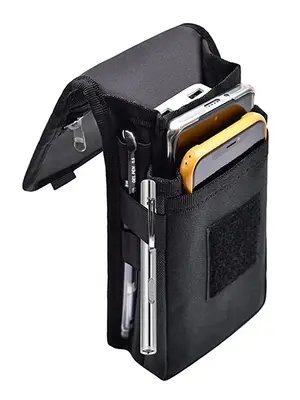 Men's Solid Color Belt Bag, Multi-functional Phone Wallet Bag, Phone Pouch Card Holder for Work, Travel, Camping, Barbecue, R...