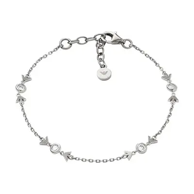 Emporio Armani Affascinante Bracciale In Argento Da Donna Con Zirconi Eg3616040