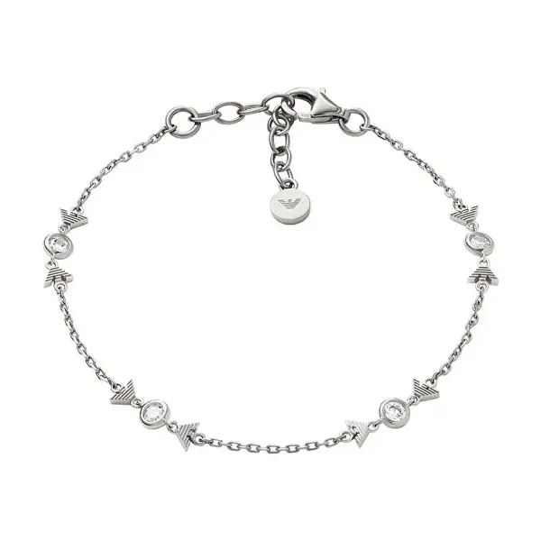 Emporio Armani Affascinante Bracciale In Argento Da Donna Con Zirconi Eg3616040