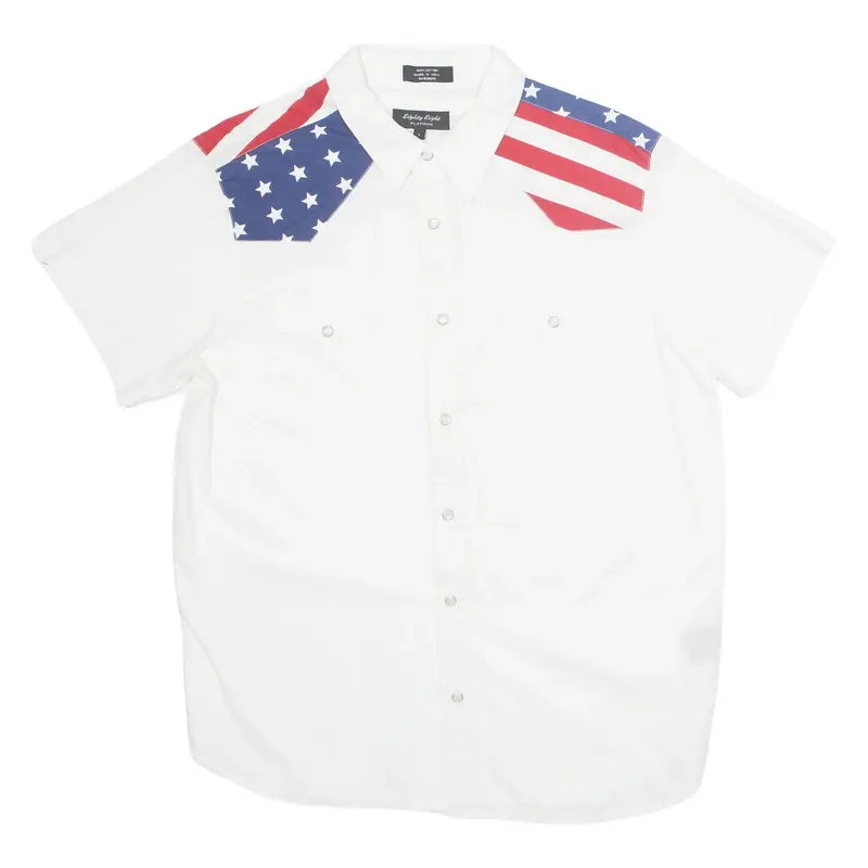 EIGHTY EIGHT Platinum USA Mens Plain Shirt White L