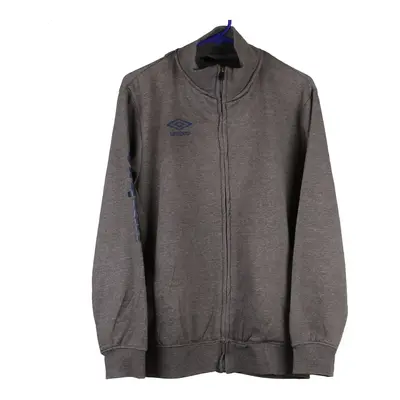Umbro Zip Up - Large Grey Cotton Blend