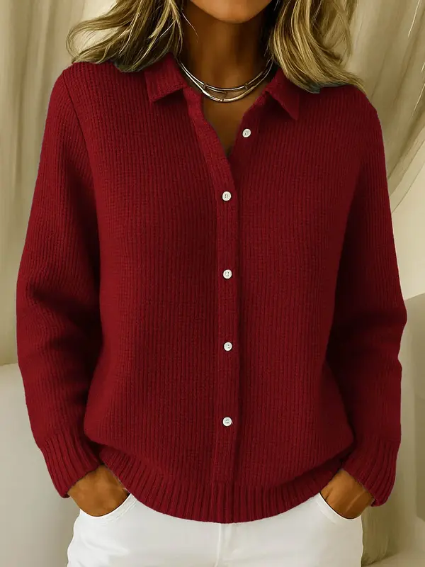 Elaine | Classic Knit Button Cardigan