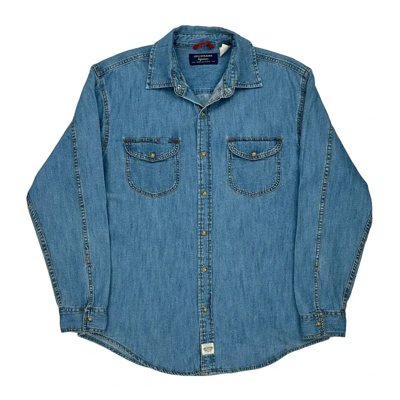 Levis Denim Shirt - Medium Blue Cotton