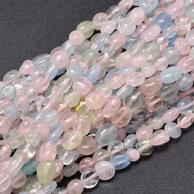 Natural Morganite Chip Beads Strands
