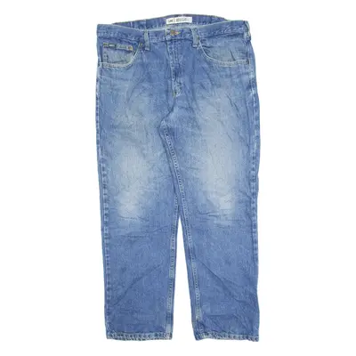 LEE Mens Jeans Blue Regular Straight Stone Wash W38 L29