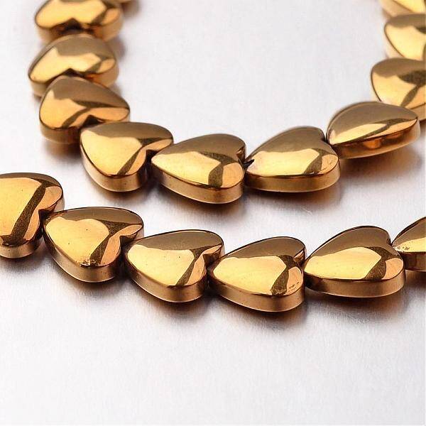 Electroplate Non-magnetic Synthetic Hematite Bead Strands