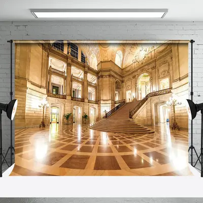 Aperturee Luxury Splendid Palace Hall Architecture Backdrop, 3X2FT(1MX0.6M), 14 USD, architecture backdrops, NYHD9I76-M