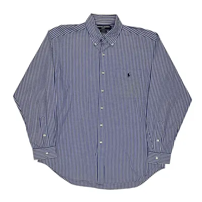 Tilden Ralph Lauren Striped Shirt - Large Blue Cotton