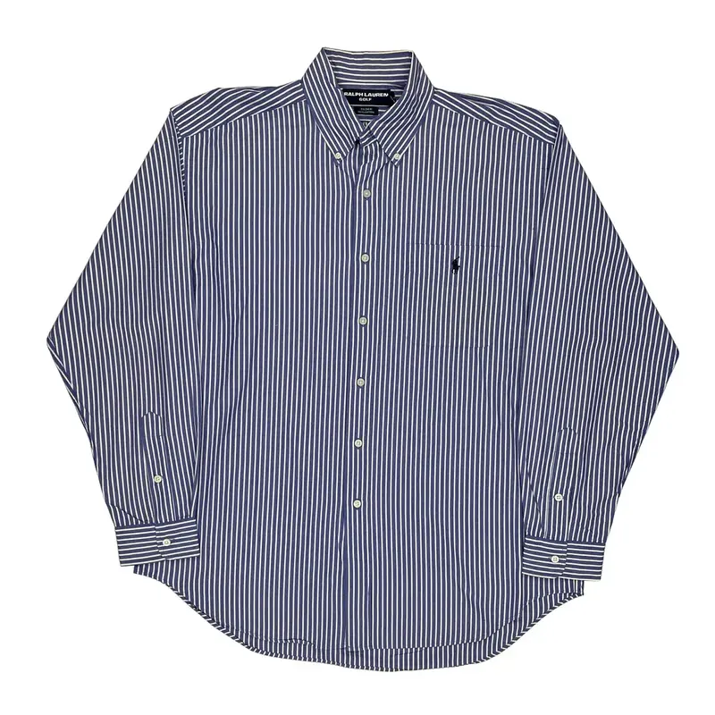Tilden Ralph Lauren Striped Shirt - Large Blue Cotton