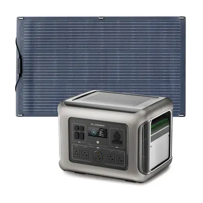ALLPOWERS 2500W Solar Generator (R2500 + SF100 100W Flexible Solar Panel) R2500 + SF100 100W Solar Panel