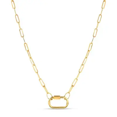 Daphne Gold Paperclip Link Chain Necklace
