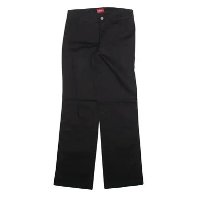 DICKIES Womens Trousers Black Regular Bootcut W28 L31
