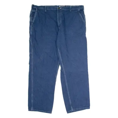 CARHARTT Dungaree Fit Carpenter Workwear Mens Jeans Blue Straight W42 L30