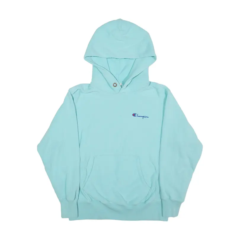 CHAMPION Reverse Weave Hoodie Blue Pullover Womens S