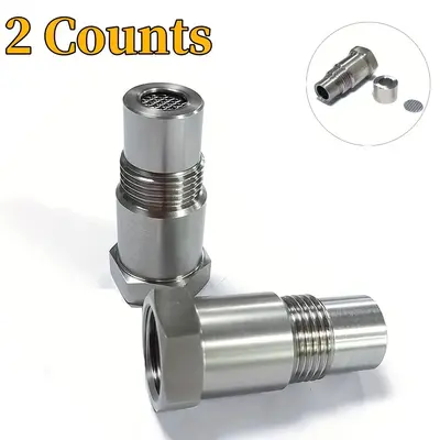 O2 Sensor Connector with Filter Screen, O2 Sensor Adapter, Car Fix Check Engine Light Eliminator Adapter, M18X1.5 Sensor Conn...