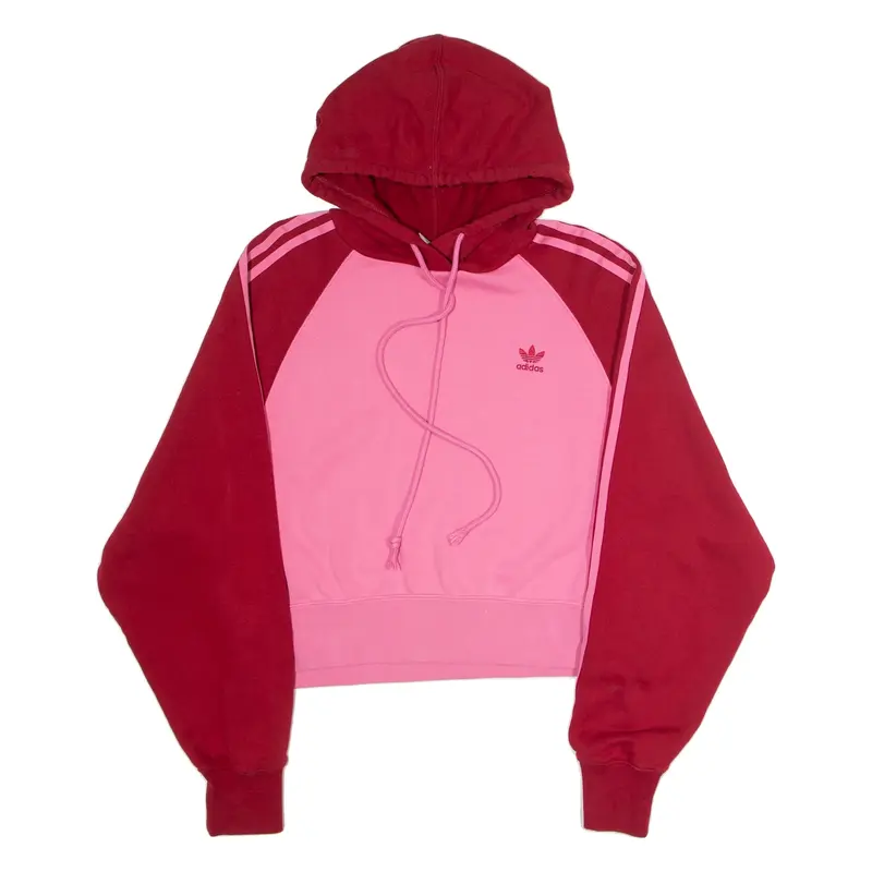 ADIDAS ORIGINALS Cropped Womens Pink Hoodie UK 12
