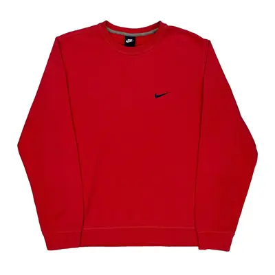 Nike Sweatshirt - XL Red Cotton Blend