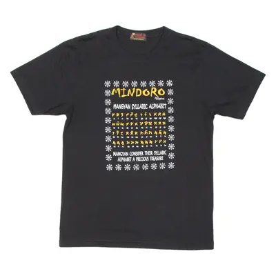 SMALL CREATION Mangyan Syllabic Alphabet Mens T-Shirt Black XL