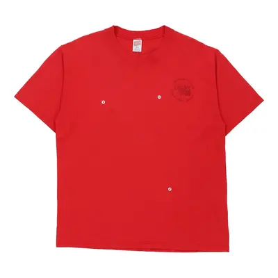 Soffe T-Shirt - Large Red Cotton