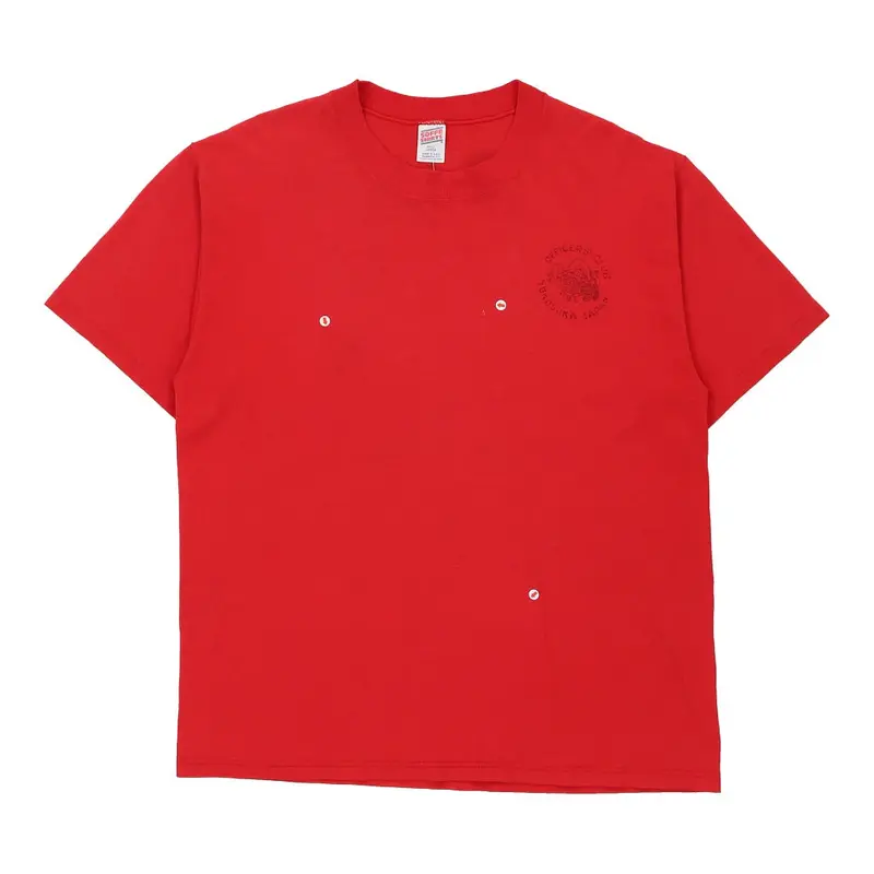 Soffe T-Shirt - Large Red Cotton