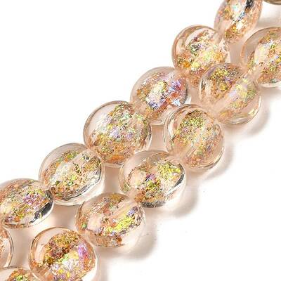 Handmade Dichroic Foil Glass Beads Strands