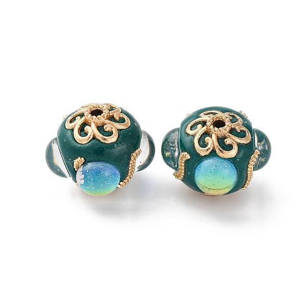 Handmade Resin Indonesia Round Beads