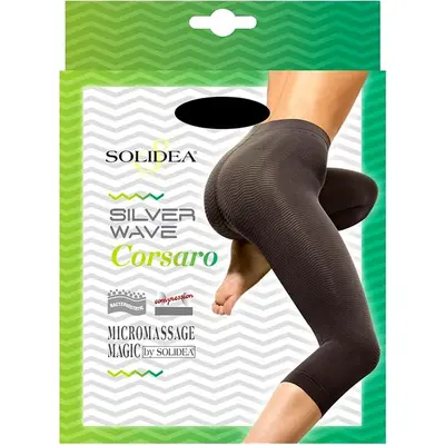 Solidea Silver Wave Corsaro Leggings Bacteriostatic Yarn Black S