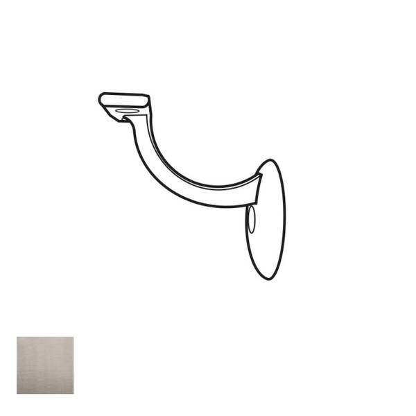 Cal-Royal Hand Rail Bracket Jumbo Heavy Duty, 2-7/8 Height, 2-1/8 Width, 2-7/8 Projection, Satin Nickel