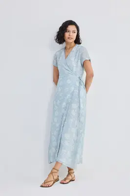 Maxi Wrap Dress in Florals | Color: Floral Whispers | Size: M