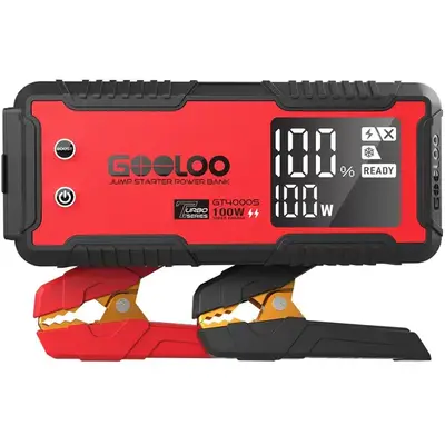 GOOLOO GT4000S Jump Starter 4000 Amp Car Starter 100W Two-Way Fast-Charging Portable Car Battery Charger Booster Pack for 10L...