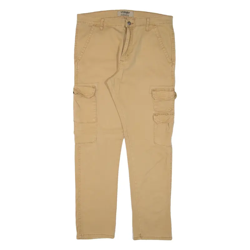 WRANGLER Cargo Mens Trousers Beige Slim Skinny W34 L30