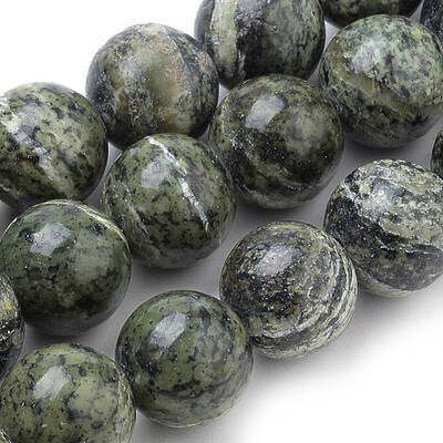 Natural Green Zebra Jasper Beads Strands