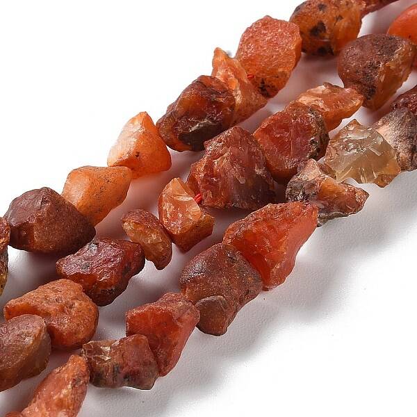 Raw Rough Natural Carnelian Beads Strands